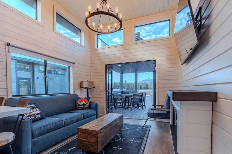 Village Camp Flagstaff Gallery - Spruce Cabin Living Room