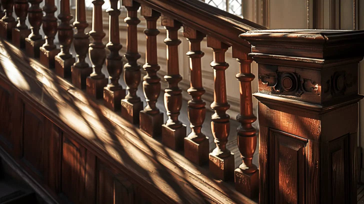 A closeup of colonial architecture highlighting detailed textures and interplay of light.