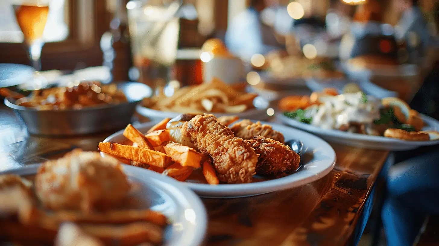 Cozy family enjoying a meal together, close-up shot.