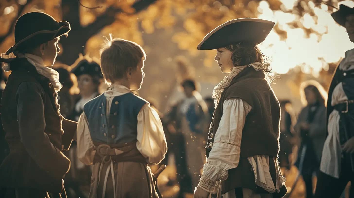 Kids dress up as historic people