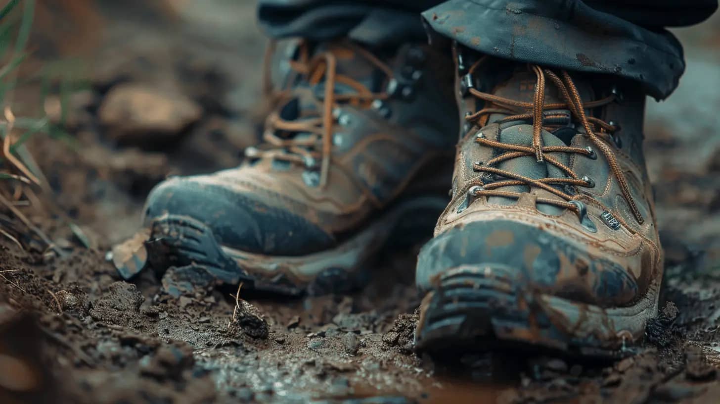Sturdy and comfortable walking shoes, designed for long walks and outdoor adventures