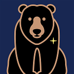 A black bear with a gold star on its fur stands out among other animals in the Bear Den.