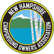 About New Hampshire Campground owners association logo.
