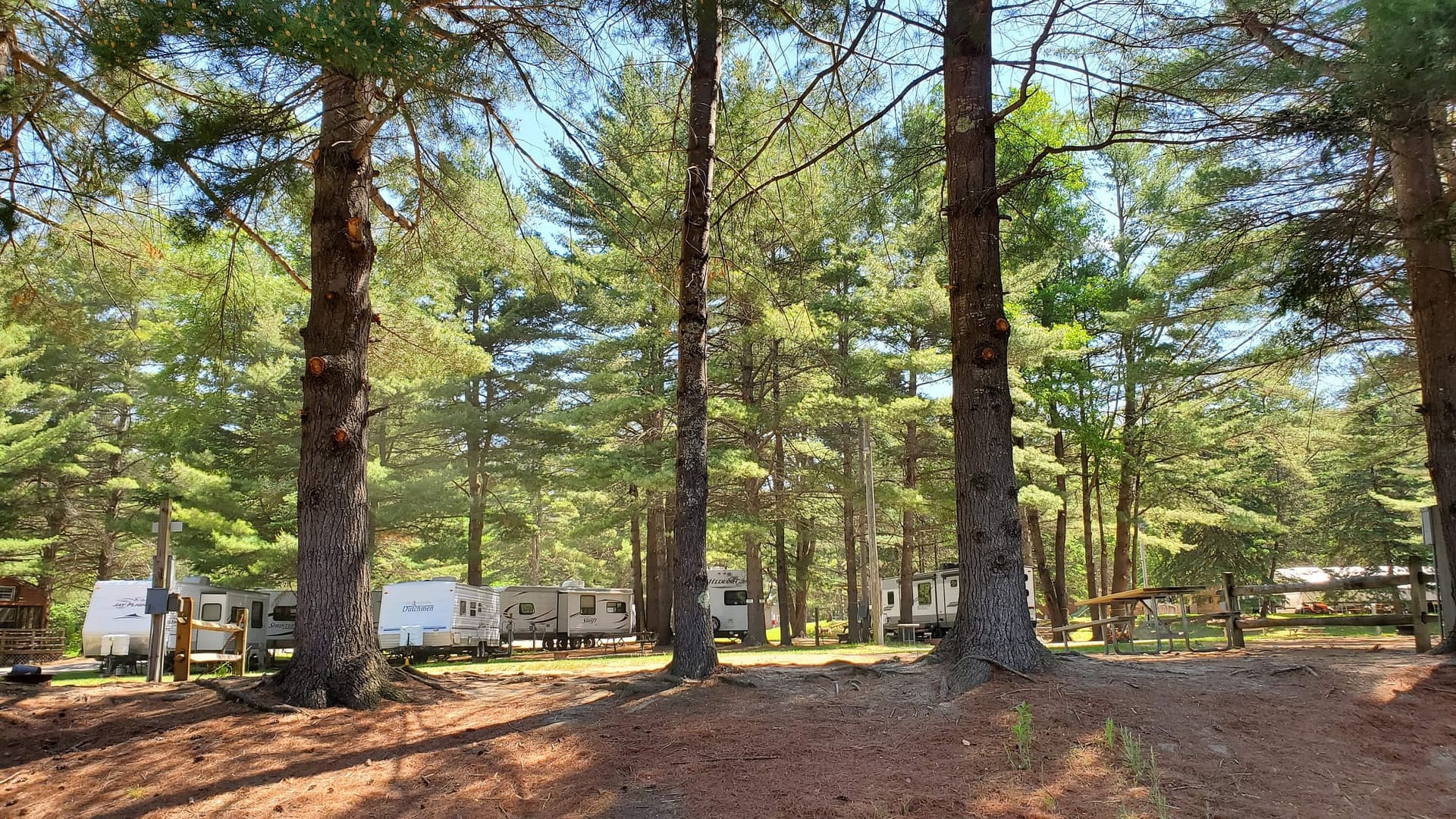 spacious skies campgrounds adirondack peaks wooded rv sites