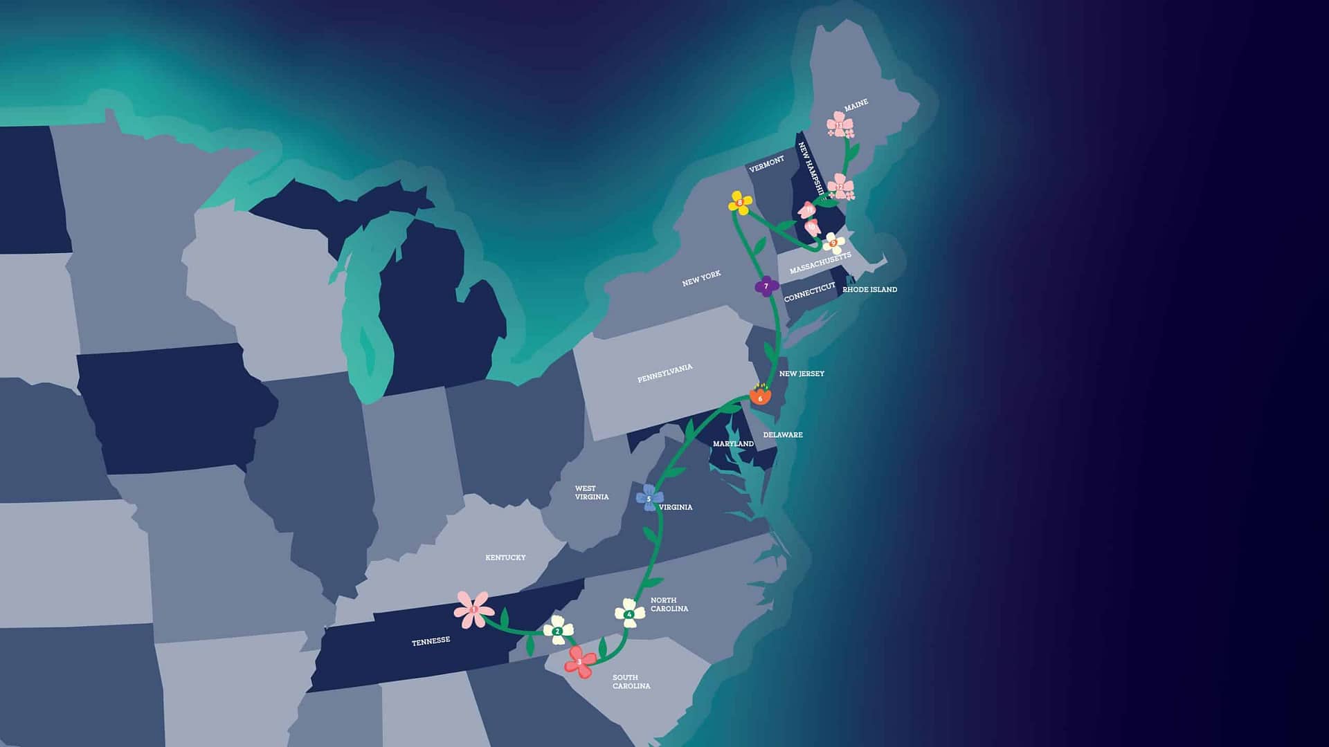 spacious skies campgrounds follow the flowers map visit all thirteen campgrounds view wildflowers blooming
