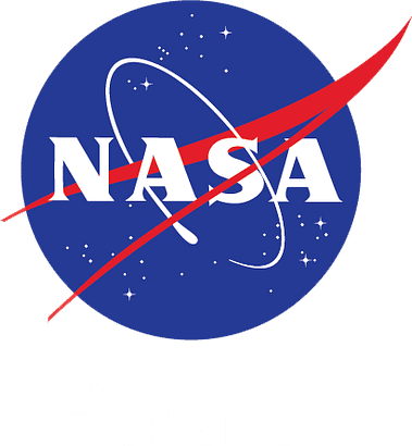 A logo with a red and white circle.