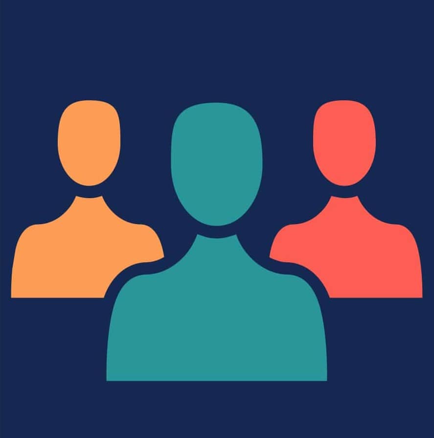 Illustration of three abstract, faceless silhouettes embodies the essence of "Ways to Stay." The central figure is teal, flanked by an orange silhouette on the left and a red one on the right, all set against a dark blue background.