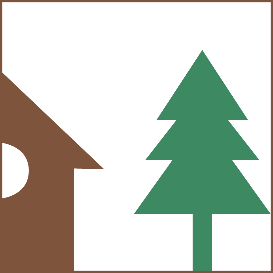 A house with a tree in front of it.