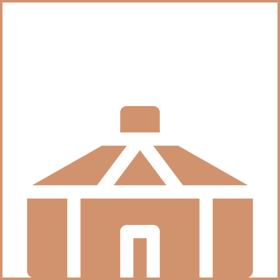 An icon of a building with a roof.