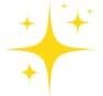 Yellow sparkles of different sizes dance on a white background, reminiscent of sunlight filtering through the trees on a biking trail in the Berkshires.